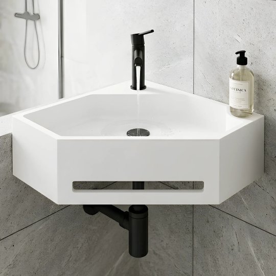 Lave-mains d'angle COSY 35 en Solid Surface