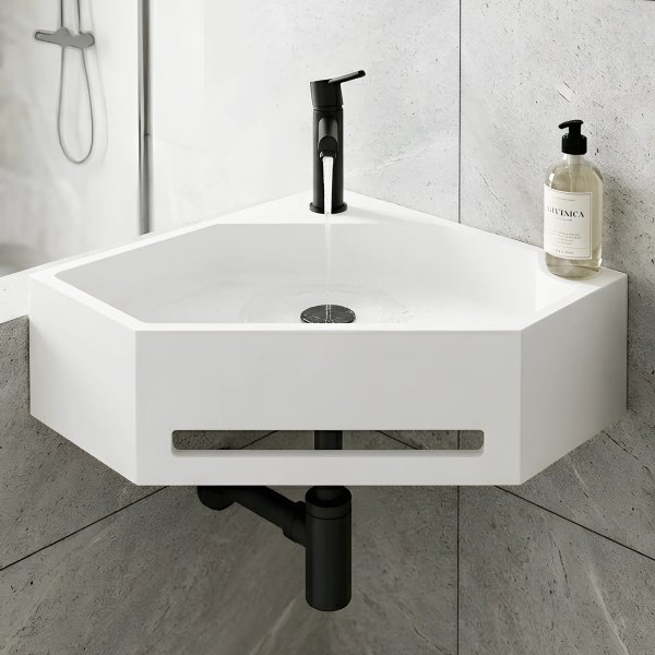 Lave-mains d'angle COSY 40 en Solid Surface