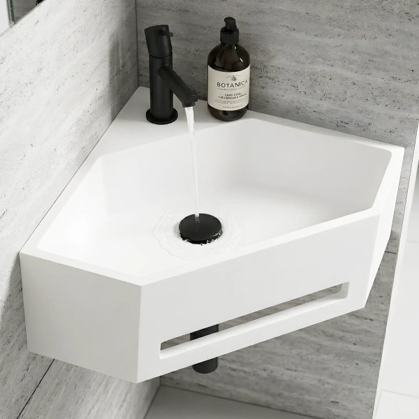 Lave-mains d'angle COSY 40 en Solid Surface