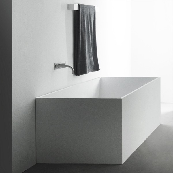 Baignoire ilot 170 cm Square en Solid Surface (corian)