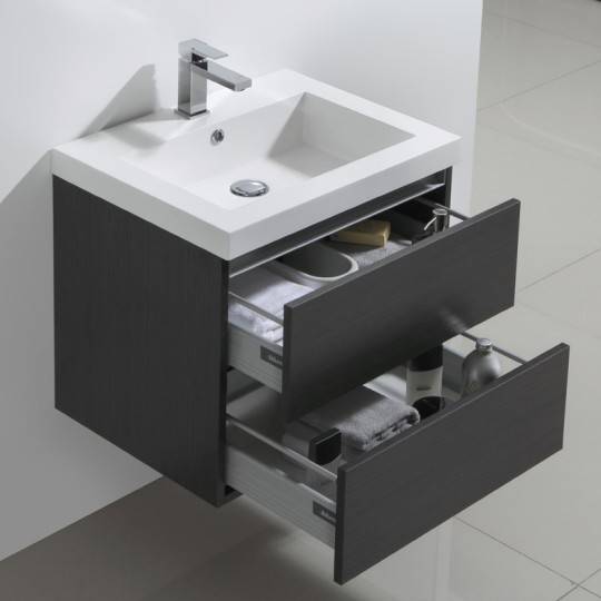 Meuble salle de bain 60 cm CITY avec 2 grands tiroirs