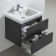 Meuble de salle de bain 60 cm CITY Finition gris