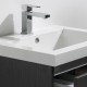 Vasque en marbre de synthèse blanc avec trop-plein