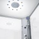 Cabine douche hydromassage 100x100 SILVER Blanc 1/4 de rond