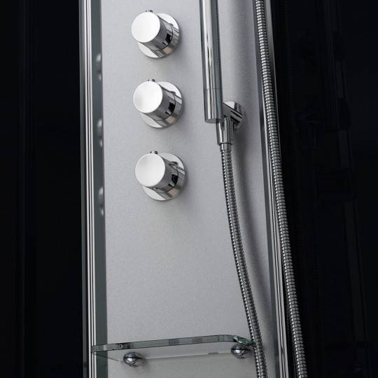 Robinetterie thermostatique haute qualité | Support douchette en laiton chromé | Tablette
