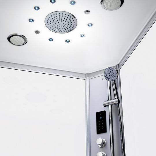 Pluie tropicale 95 jets | Brumisateurs | Chromothérapie LED | Haut-parleur | Ventilation