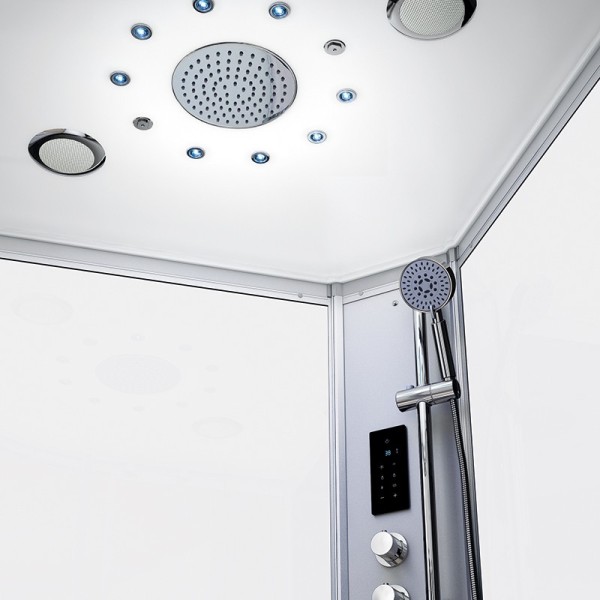 Pluie tropicale 95 jets | Brumisateurs | Chromothérapie LED | Haut-parleur | Ventilation