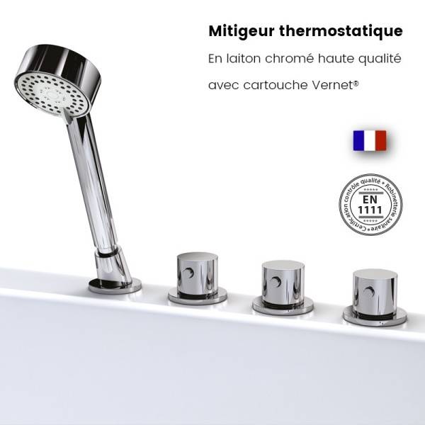 Robinetterie thermostatique en laiton chromé haute qualité
