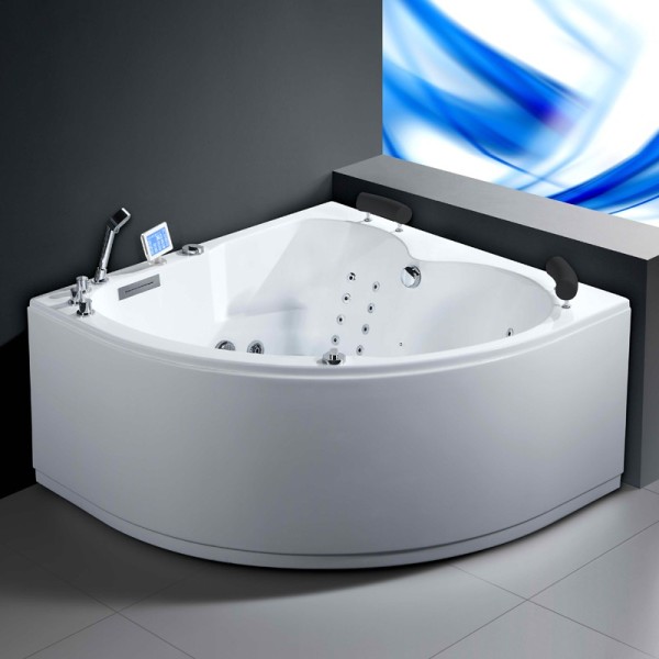 Baignoire balnéo d'angle 140 cm AQUA 140 DROITE IDYNAMIC