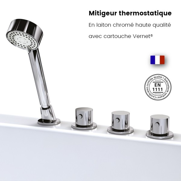 Robinetterie thermostatique en laiton chromé haute qualité