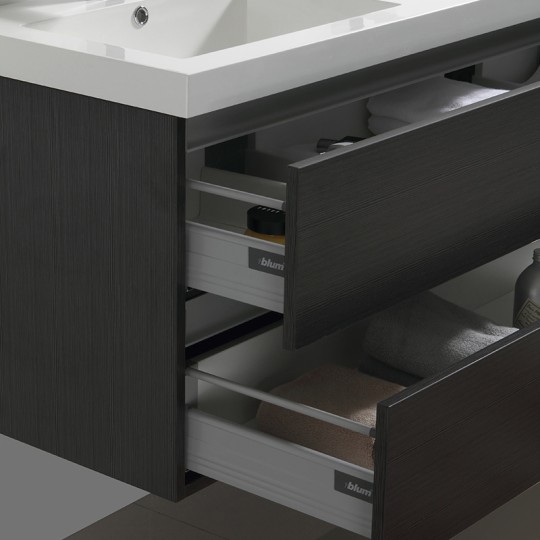 Tiroirs BLUM METABOX avec frein de fermeture et passage de siphon