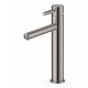 Robinet mitigeur haut métal brossé pour lavabo
