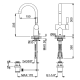 Robinet mitigeur avec bec mobile et bonde Collection LOOP