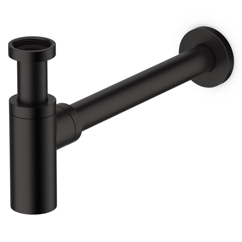 Siphon design rond en laiton noir mat Siphon design rond en laiton noir mat