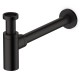 Siphon design rond en laiton noir mat
