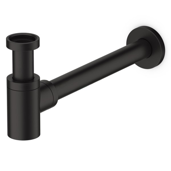 Siphon design rond en laiton noir mat