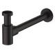 Siphon design rond en laiton noir mat