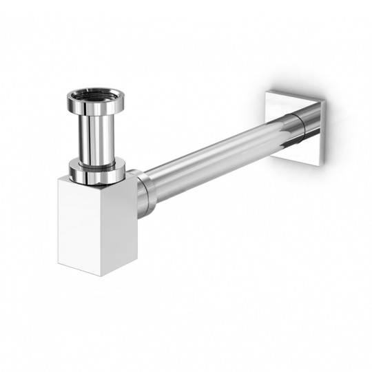 Siphon design carré en laiton chromé