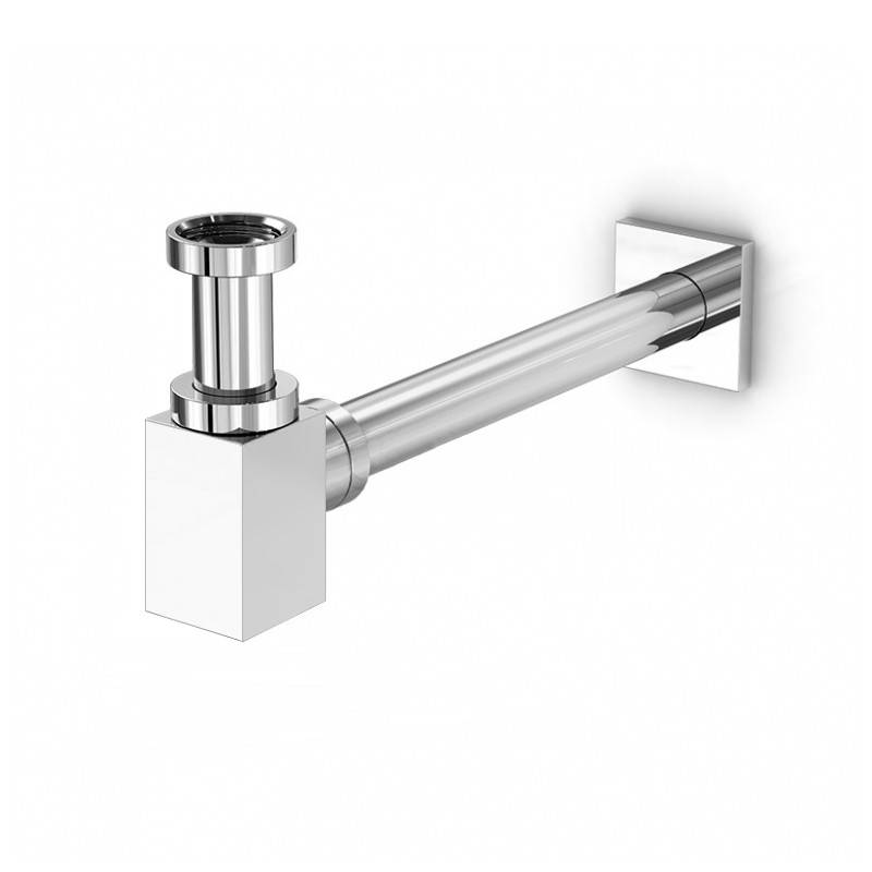 Siphon design carré en laiton chromé Siphon design carré en laiton chromé