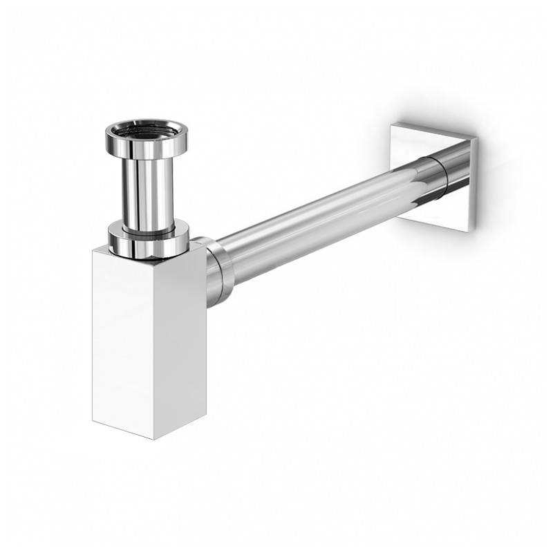 Siphon design carré en laiton chromé Siphon design carré en laiton chromé