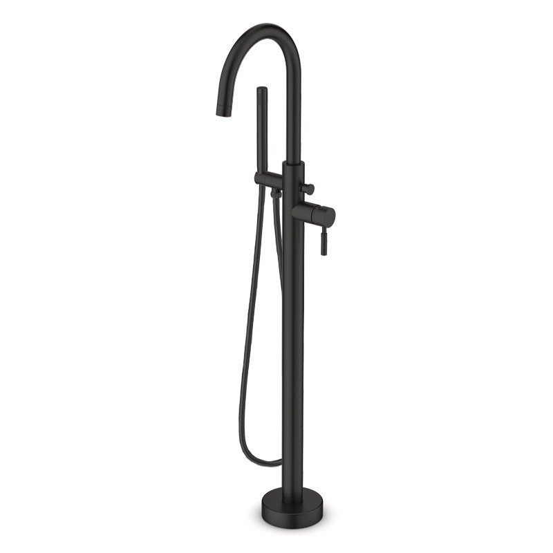 Mitigeur colonne noir mat pour baignoire îlot Mitigeur colonne noir mat pour baignoire îlot