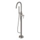 Mitigeur colonne inox brossé pour baignoire îlot