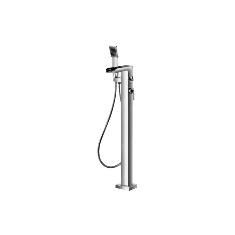 Mitigeur colonne laiton chromé avec bec cascade Mitigeur colonne laiton chromé avec bec cascade
