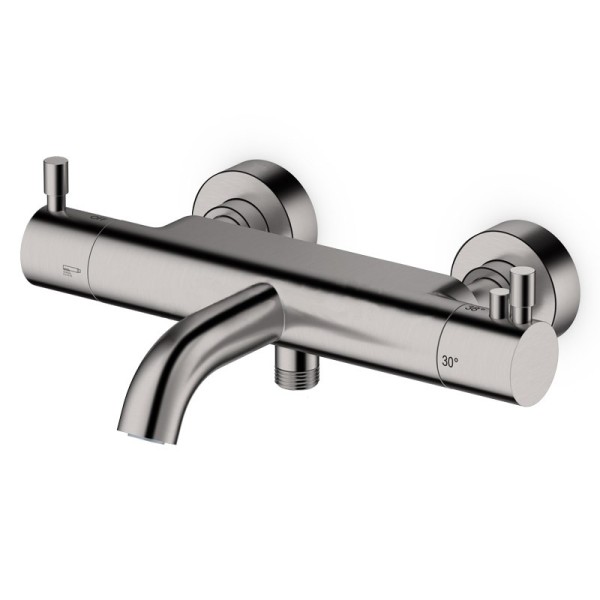 Robinet mitigeur thermostatique bain douche LOOP inox brossé