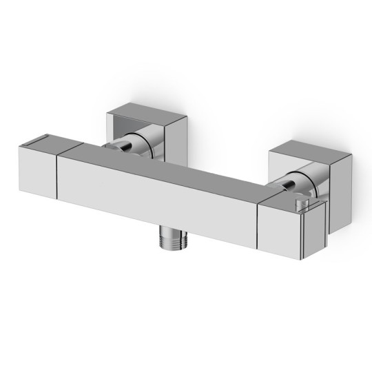 Robinet mitigeur thermostatique mural pour douche avec départ douchette