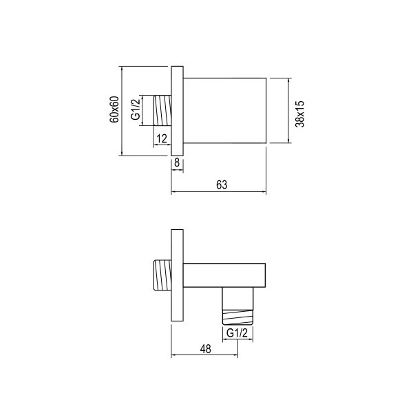 Coude de raccordement mural en laiton chromé pour douchette à main - Argent  - Qualité durable - Cdiscount Bricolage