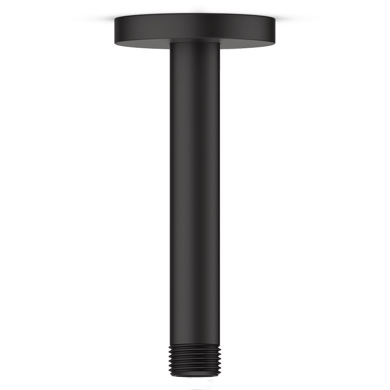 Bras vertical en laiton noir mat pour alimentation douche de tête