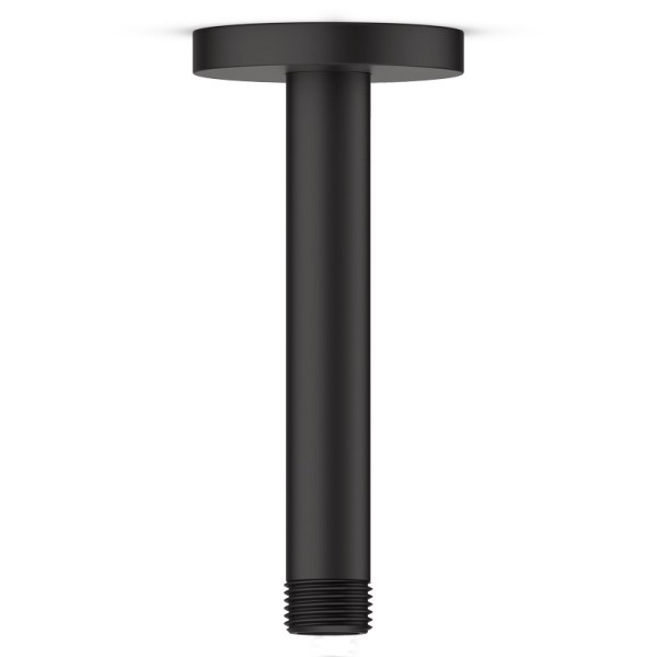 Bras vertical en laiton noir mat pour alimentation douche de tête