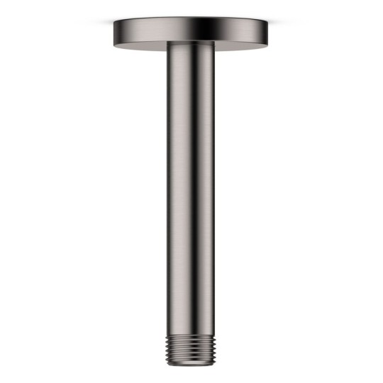 Bras vertical en inox brossé pour alimentation douche de tête