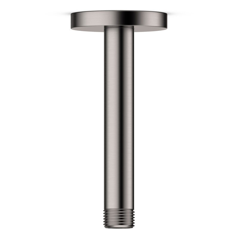 Bras vertical en inox brossé pour alimentation douche de tête