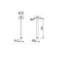 Bras de douche vertical 26 cm pour douche de tête