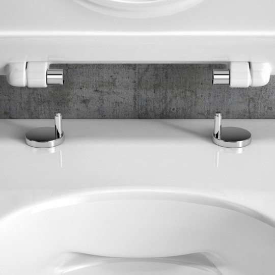 Abattant declipsable avec charnières inox