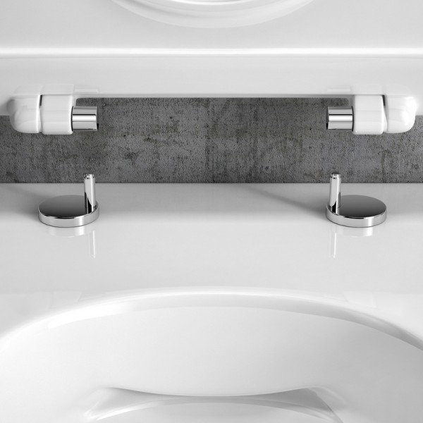 Abattant declipsable avec charnières inox