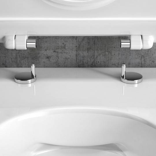 Abattant declipsable avec charnières inox