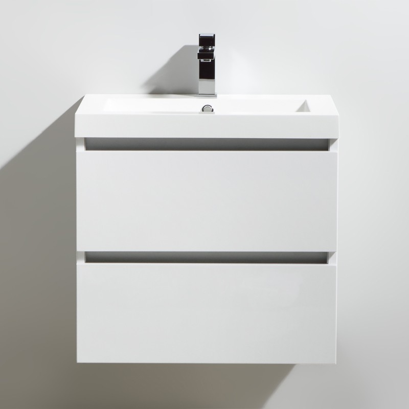 Meuble salle de bain 60 cm CITY blanc laqué Meuble salle de bain 60 cm CITY blanc laqué