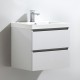 Meuble salle de bain 60 cm CITY blanc laqué
