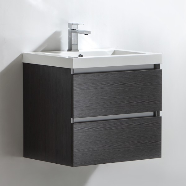 Meuble de salle de bain 60 cm CITY Finition gris