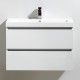 Meuble salle de bain 80 cm CITY blanc laqué