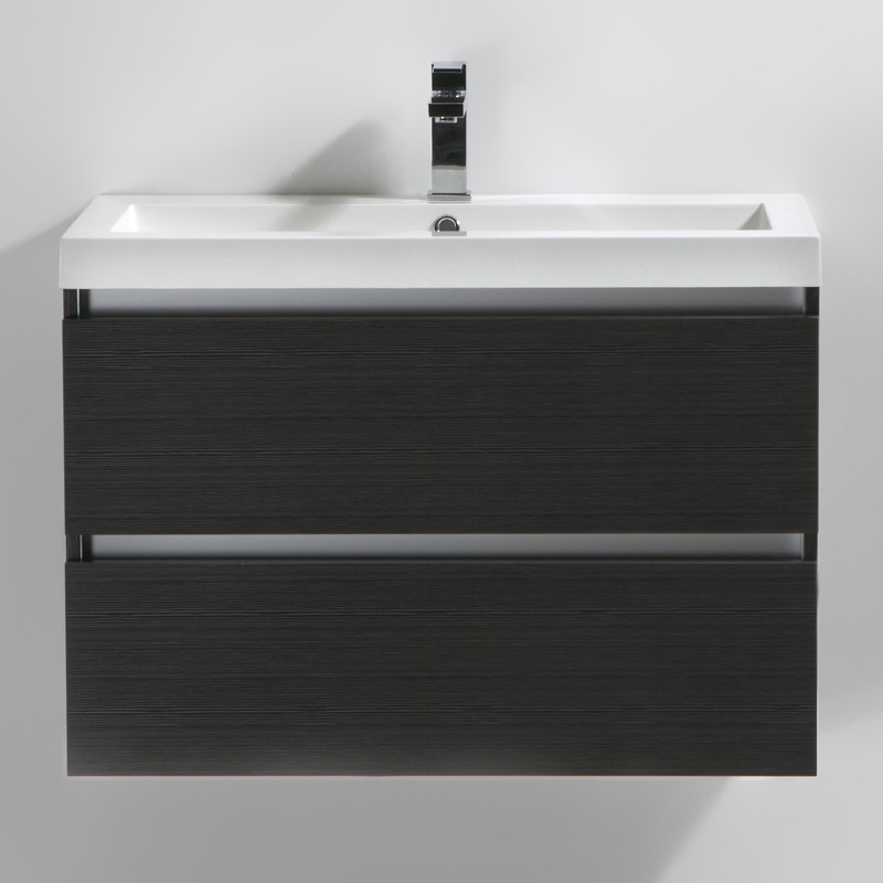 Meuble De Salle De Bain 80 Cm City Finition Gris