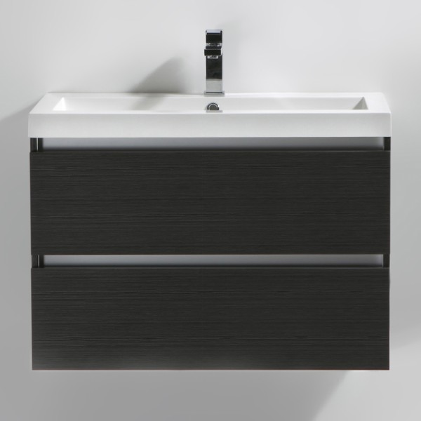 Meuble de salle de bain 80 cm CITY Finition gris