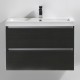 Meuble salle de bain 80 cm CITY gris