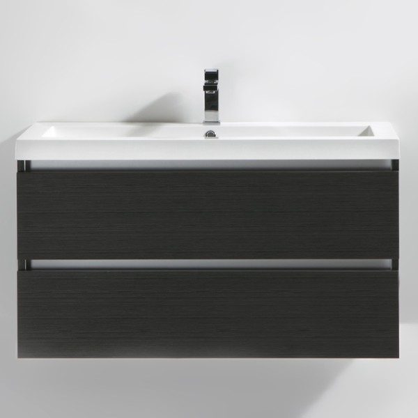 Meuble de salle de bain 100 cm CITY Finition gris