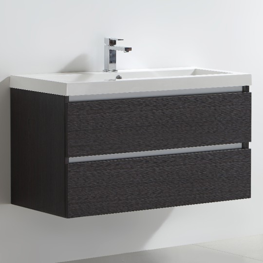 Meuble salle de bain 100 cm CITY gris