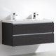 Meuble salle de bain double vasque 120 cm CITY gris