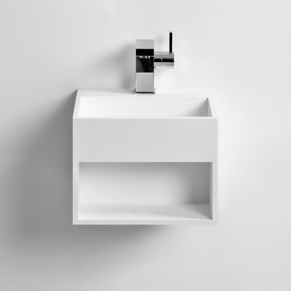 Vasque compacte KUBE 33 en Solid Surface