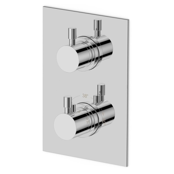 Mitigeur thermostatique mural 3 sorties pour douche